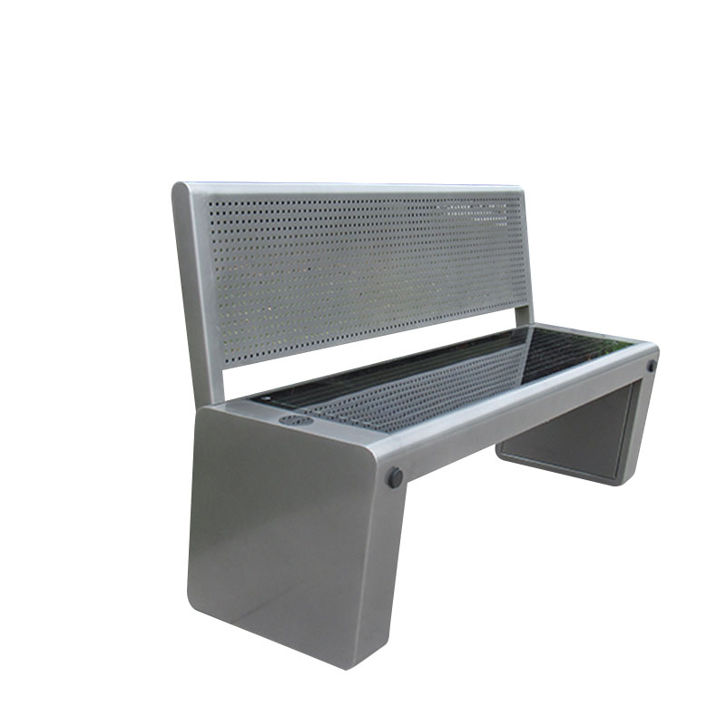 DDK-2010A Solar Smart Bench Lade WIFI Bluetooth Høyttaler Utendørsbenk med rygg